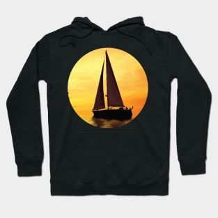 Artistic Boat in the River Hoodie